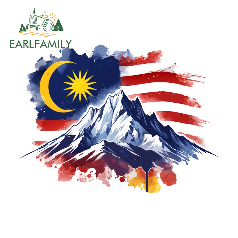 Car Accessories Malaysia - EARLFAMILY マレーシア国旗バンパーウィンドウステッカー素敵なバックミラーウィンドウデカール自動車レースアクセサリー装飾に適しています