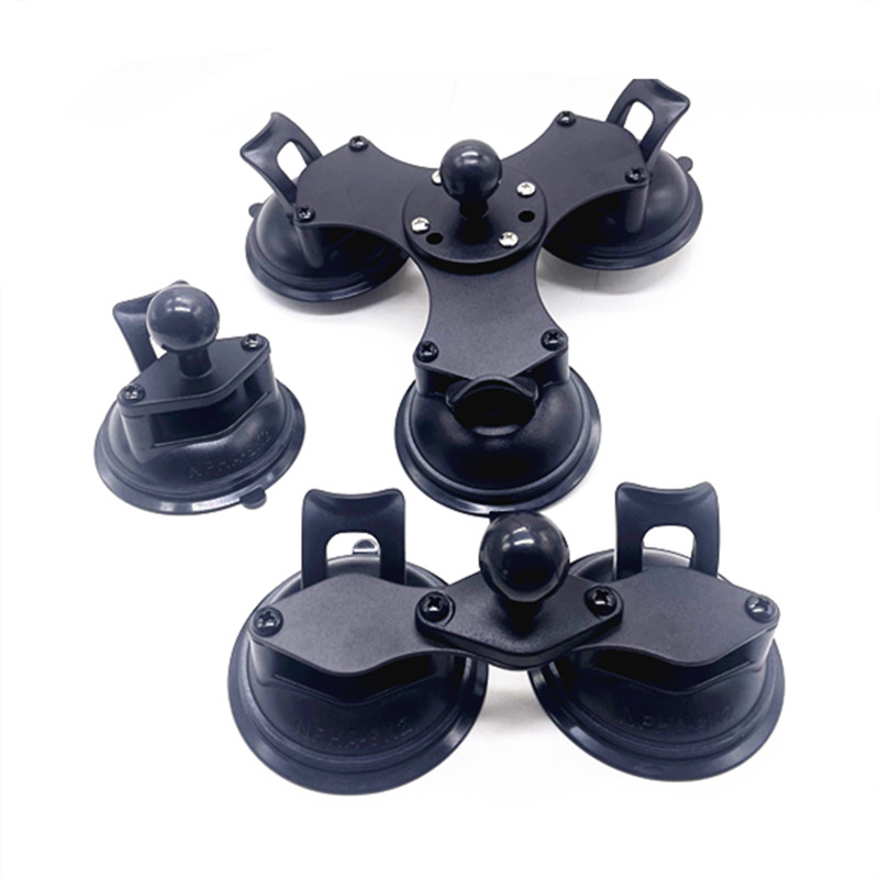 Car Cup Holder Expander - 1インチボールヘッドプレスロック吸盤式車載ホルダー、窓取り付け用吸盤、Ramダブルソケットアーム用、GoProドローンマウント用