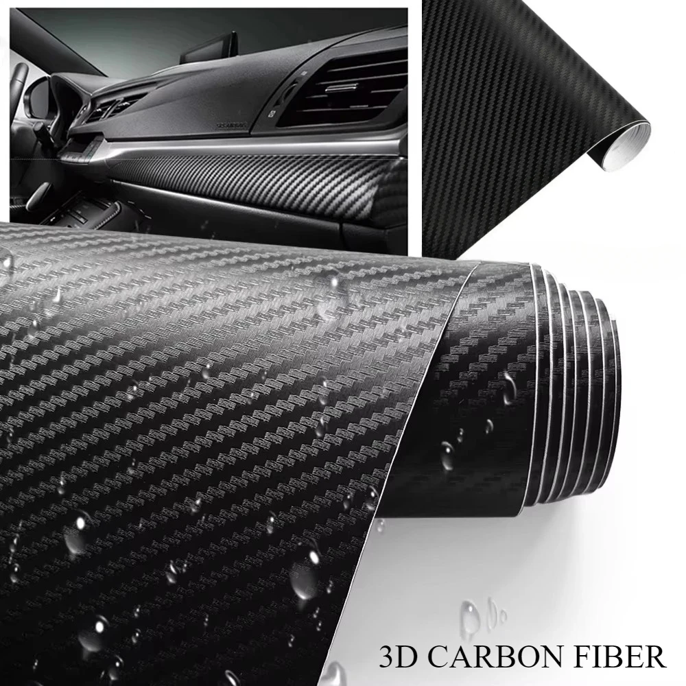 Car Accessories Tape - 新しい 3D カーボンファイバーフィルム車の自己粘着防水保護ステッカー自動車オートバイ装飾フィルムアクセサリー