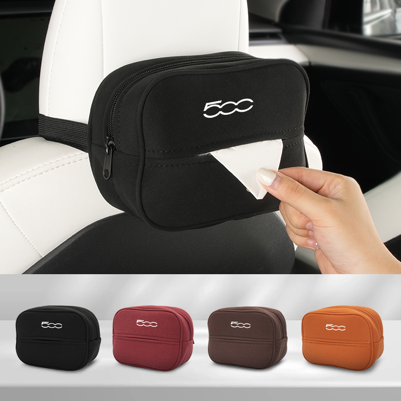 Car Accessories Under 500 - 車のシートバックティッシュボックス紙収納袋ナプキンホルダーアクセサリーフィアット 500 グランデプントティポスティロウノアストラブラボーパンダ用