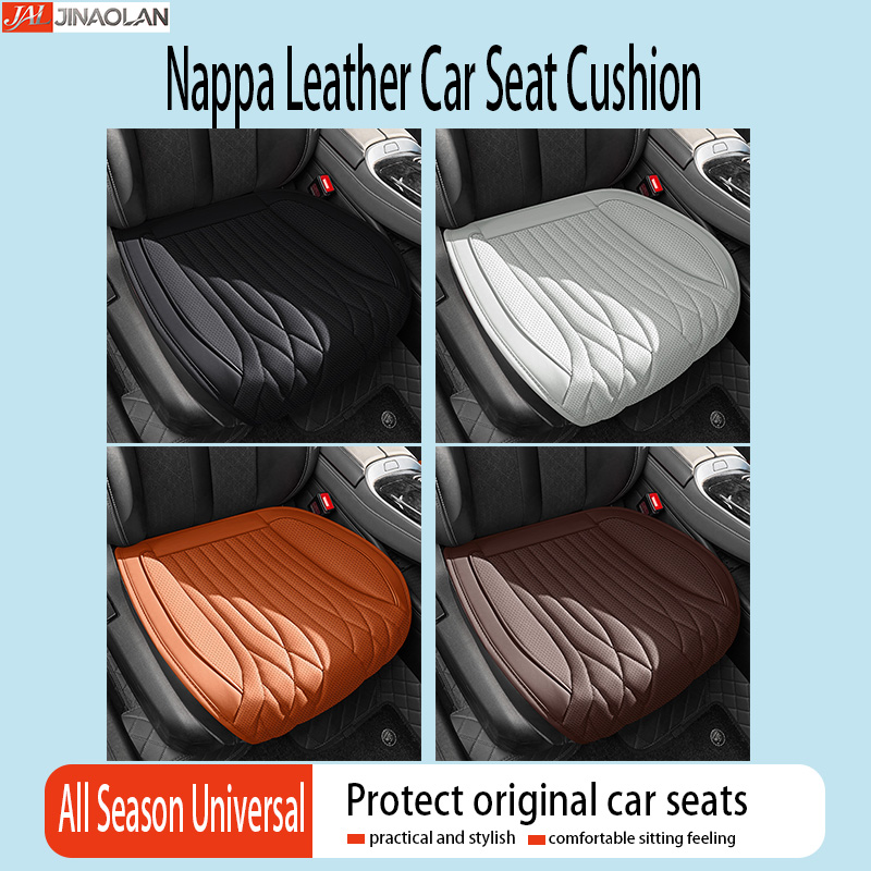 Car Seat Cushion Memory Foam - 車用ユニバーサルナッパレザーシートパッド、超ソフトな質感、四季対応、ほとんどの車種に対応