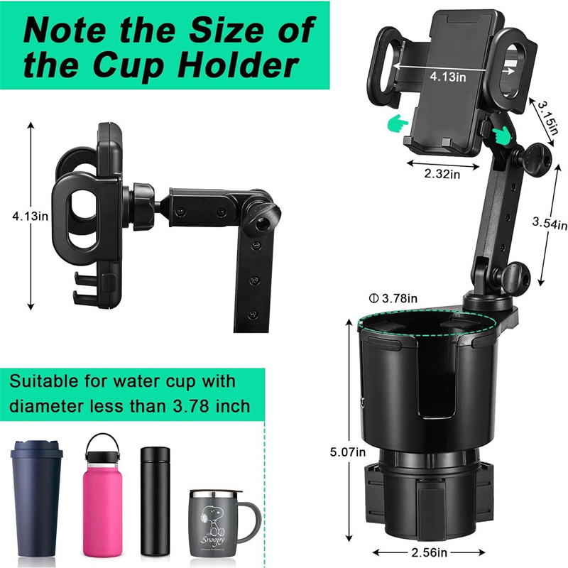 調節可能なユニバーサルカーカップホルダー、ドリンクホルダーエ - Car Cup Holder Expander のレビューと価格