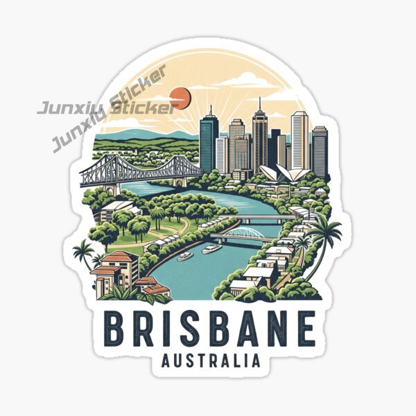 オーストラリアブリスベン旗ビニール自己粘着車ステッカー風景旅 - Car Accessories Brisbane のレビューと価格