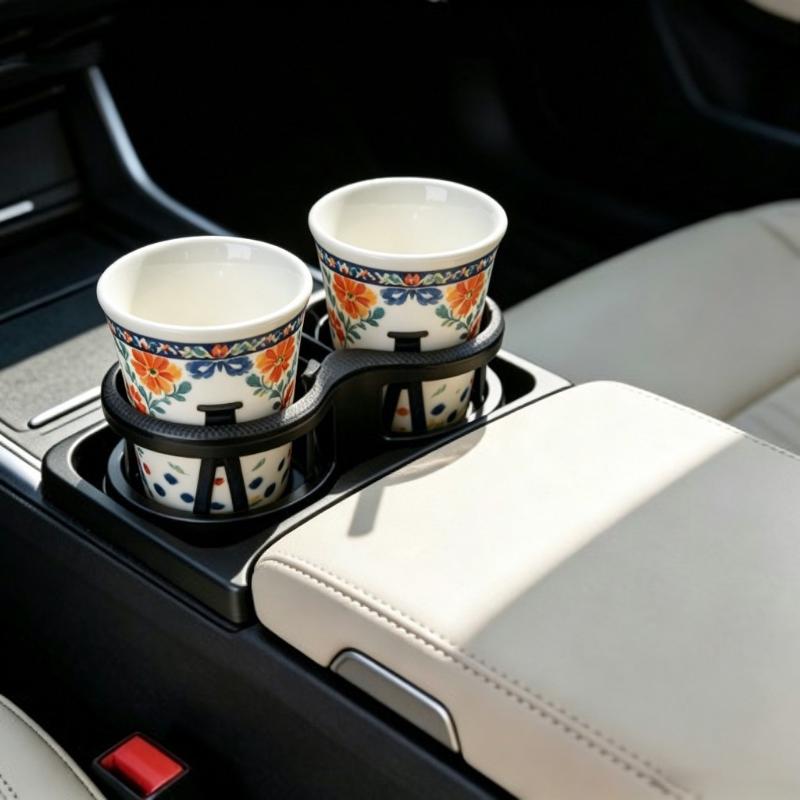 新型車用カップホルダーエキスパンダー 2-in-1 デュアル - Car Cup Holder Expander のレビューと価格