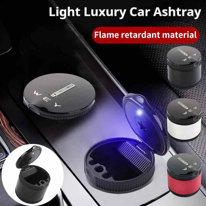 ユニバーサル車 LED 灰皿コンテナシガー灰皿ホルダーインテ - Car Accessories Under 500 のレビューと価格