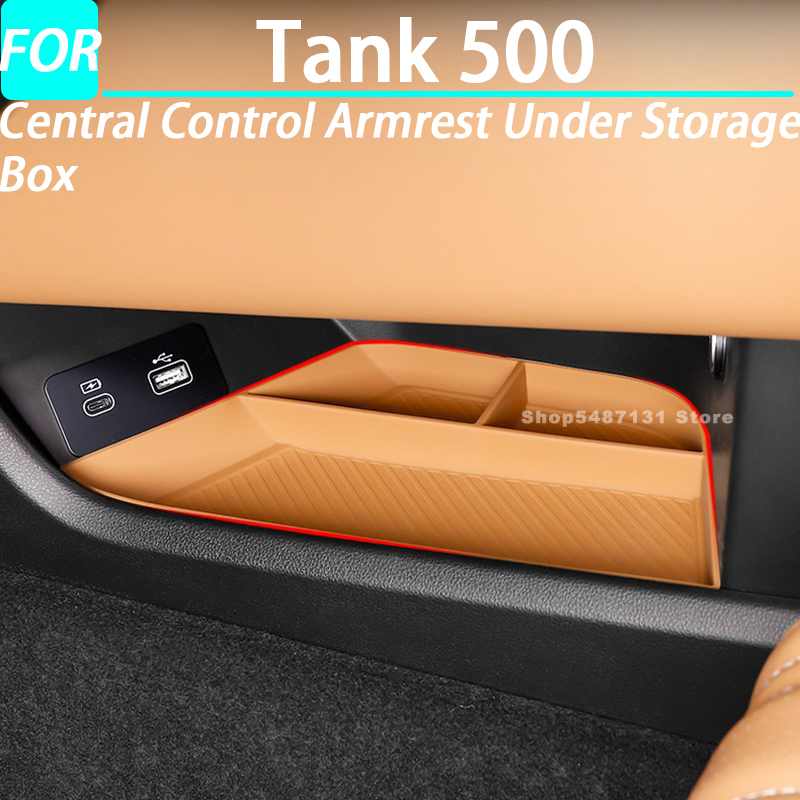 シリコン製車用センターコンソールアームレスト下収納ボックス  - Car Accessories Under 500 のレビューと価格