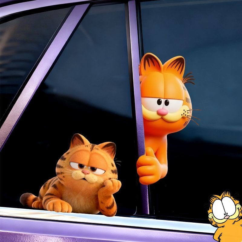 ガーフィールドアニメ漫画かわいい面白い密かに観察しているステ - Car Accessories Wholesale のレビューと価格