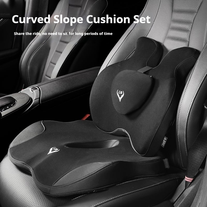 低反発オフィスチェアクッションカーシートサポート腰枕マッサー - Car Seat Cushion Memory Foam のレビューと価格