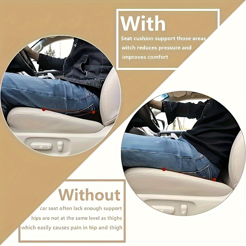 2-in-1カーシートクッションランバーピロー、ユニバーサル - Car Seat Cushion Memory Foam のレビューと価格