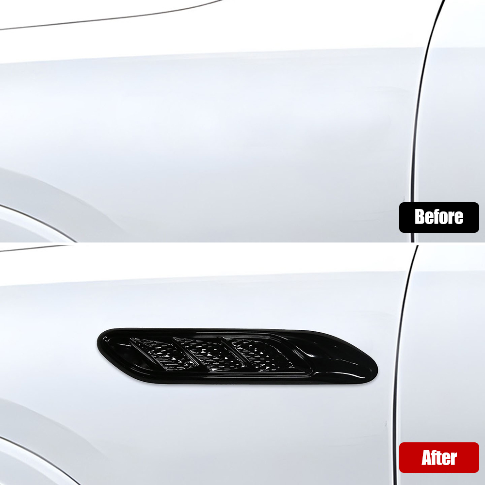 2 個の車のエアインテーク、胸部側アウトレットストリップ用防 - Car Accessories Tape のレビューと価格
